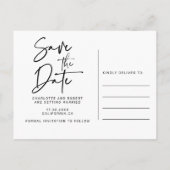 Gouden bordeaux script foto bruiloft save the date aankondigingskaart (Achterkant)