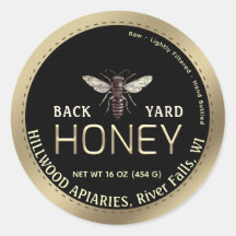 Gouden Border Queen Bee met Honingraat Honingpot