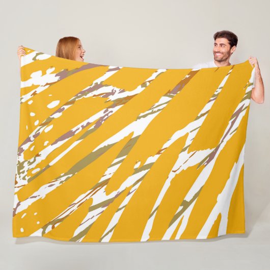Gouden Borstel Elegantie Fleece Deken (In situ)