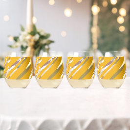 Gouden Borstel Elegantie Wijnglas Zonder Voet