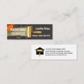 Gouden borstel het Schilderen Nieuwe Verf Mini Visitekaartje (Voorkant / Achterkant)