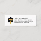 Gouden borstel het Schilderen Nieuwe Verf Mini Visitekaartje (Achterkant)