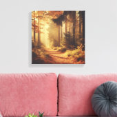 Gouden Bospad – Vintage Natuur Canvas Kunst (Insitu (Woonkamer))
