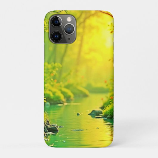 Gouden Bosstroom Vredige Kunst Case-Mate iPhone Case (Achterkant)