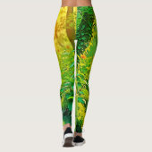 Gouden Bosstroom Vredige Kunst Leggings (Achterkant)