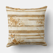 Gouden bosvos & uil streeppatroon (3) kussen (Achterkant)