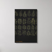 Gouden Botanisch Archief Raster Museumkwaliteit Ca Canvas Afdruk (Voorkant)