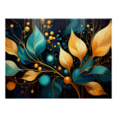 Gouden Botanische Elegantie Perfect Poster (Voorkant)