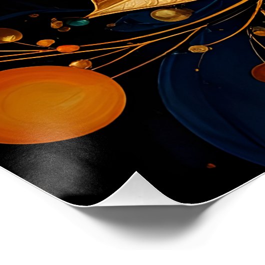 Gouden Botanische Elegantie Perfect Poster (Hoek)