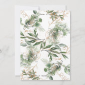 Gouden botanische eucalyptus elegante groen herfst kaart (Achterkant)