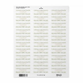 Gouden botanische groene retouradres etiket (Full Sheet)