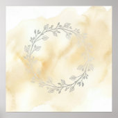 Gouden Botanische Krans Poster (Voorkant)