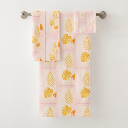 Gouden Botanische Luxe Handdoek Set (Insitu)