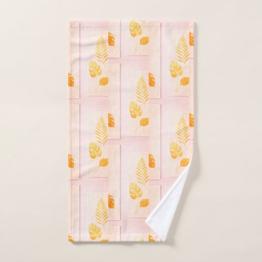 Gouden Botanische Luxe Handdoek Set (Handdoek)