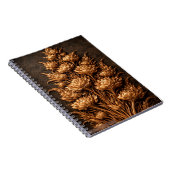 Gouden Botanische Reliëf Bloem Notitieboek (Rechterzijde)