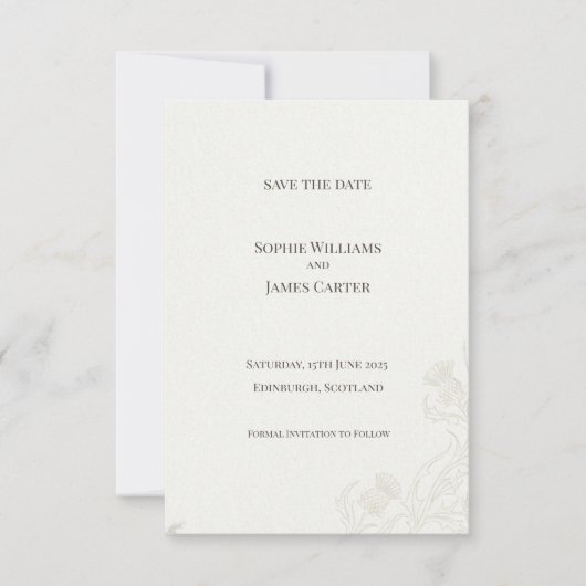 Gouden Botanische Save the Date Kaart (Voorkant)