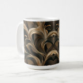 Gouden Botanische Stroom Elegant   Koffiemok (Voorkant links)