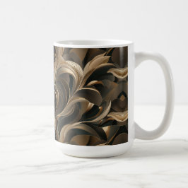 Gouden Botanische Stroom Elegant Koffiemok