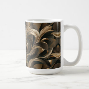 Gouden Botanische Stroom Elegant Koffiemok