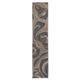 Gouden Botanische Stroom Elegant Korte Tafelloper