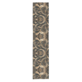 Gouden Botanische Stroom Elegant Korte Tafelloper