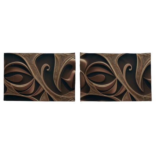 Gouden Botanische Stroom Elegant Kussensloop (Achterkant-Set)