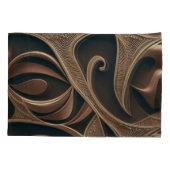 Gouden Botanische Stroom Elegant Kussensloop (Achterkant-Links)