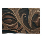 Gouden Botanische Stroom Elegant Kussensloop (Voorkant-Links)