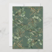 Gouden Botanische Succulente Elegante Bruidsdouche Kaart (Achterkant)