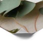 Gouden botanische trouwframe poster (Hoek)