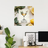 Gouden botanische trouwframe poster (Thuiskantoor)