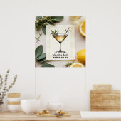 Gouden botanische trouwframe poster (Keuken)
