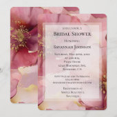 Gouden Bourgogne Blush Bloemen Romantisch Vrijgeze Kaart (Voorkant / Achterkant)