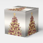 Gouden Bourgogne Kerstboom Holiday Gift Box Bedankdoosjes (Voorkant Zijde)