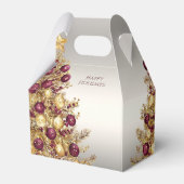 Gouden Bourgogne Kerstboom Holiday Gift Box Bedankdoosjes (Achterkant)
