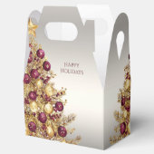 Gouden Bourgogne Kerstboom Holiday Gift Box Bedankdoosjes (Geopend)