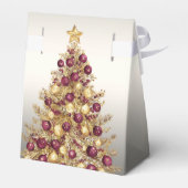 Gouden Bourgogne Kerstboom Holiday Gift Box Bedankdoosjes (Achterkant)