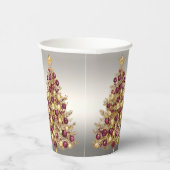 Gouden Bourgogne Kerstboom Vakantie Papieren Beker (Rechts)