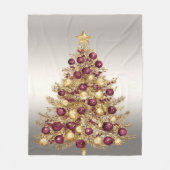 Gouden Bourgogne Kerstboom Vliesdeken Fleece Deken (Voorkant)