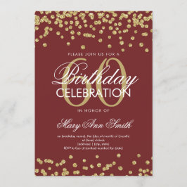 Gouden Bourgondië 60e verjaardagsfeest Glitter Con Kaart