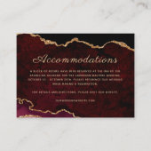 Gouden Bourgondische Agaat Trouwaccommodaties Informatiekaartje (Voorkant)