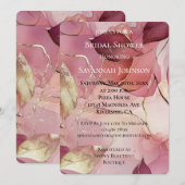 Gouden Bourgondische blush laat romantisch Vrijgez Kaart (Voorkant / Achterkant)