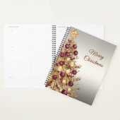 Gouden Bourgondische kerstboom vakantieplanner Planner (Display)