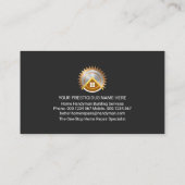 Gouden Bouw Landschap Handyman Gereedschap Visitekaartje (Achterkant)