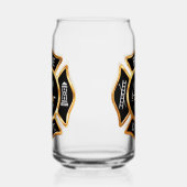 Gouden brandweer brandweer badge blikvorm glas (Rechts)