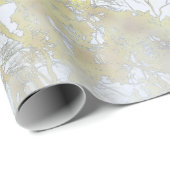 Gouden Breedbladige Gloed Cadeaupapier (Rol Hoek)