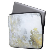 Gouden Breedbladige Gloed Laptop Sleeve (Voorkant Links)