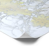 Gouden Breedbladige Gloed Poster (Hoek)
