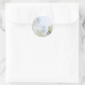 Gouden Breedbladige Gloed Ronde Sticker (Tas)