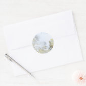 Gouden Breedbladige Gloed Ronde Sticker (Envelop)